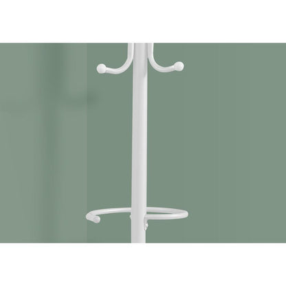 Coat Rack, Hall Tree, Free Standing, Hanging Bar, 6 Hooks, Entryway, 68H