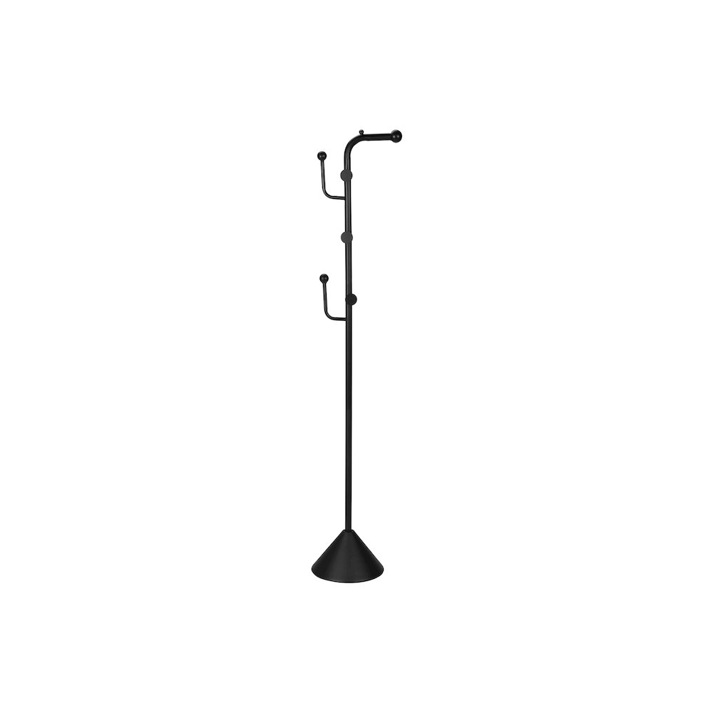 Coat Rack, 66""H, Hall Tree, 6 Hooks, Black Metal