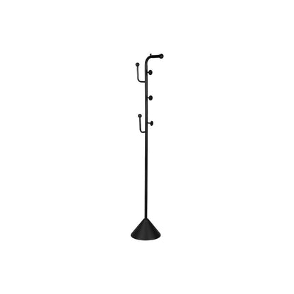 Coat Rack, 66""H, Hall Tree, 6 Hooks, Black Metal