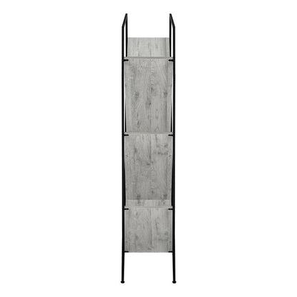 Bookshelf, Bookcase, Etagere, 3 Tier, 60H, Office, Bedroom, Grey Laminate