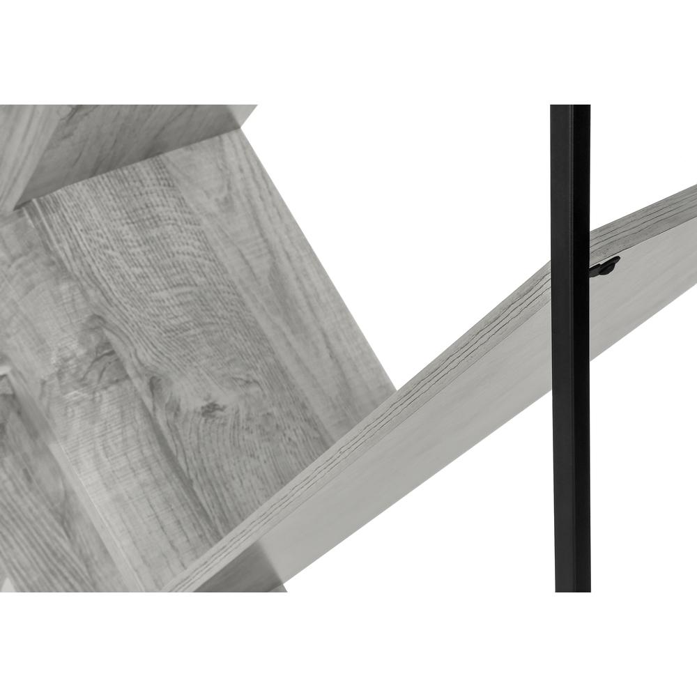 Bookshelf, Bookcase, Etagere, 3 Tier, 60H, Office, Bedroom, Grey Laminate