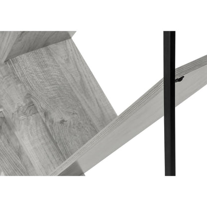 Bookshelf, Bookcase, Etagere, 3 Tier, 60H, Office, Bedroom, Grey Laminate