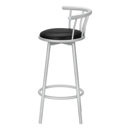 Bar Stool, Set Of 2, Swivel, Bar Height, Grey