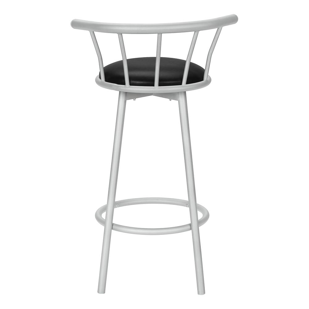Bar Stool, Set Of 2, Swivel, Bar Height, Grey