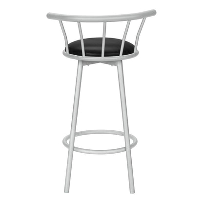 Bar Stool, Set Of 2, Swivel, Bar Height, Grey