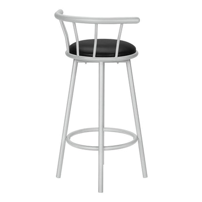 Bar Stool, Set Of 2, Swivel, Bar Height, Grey