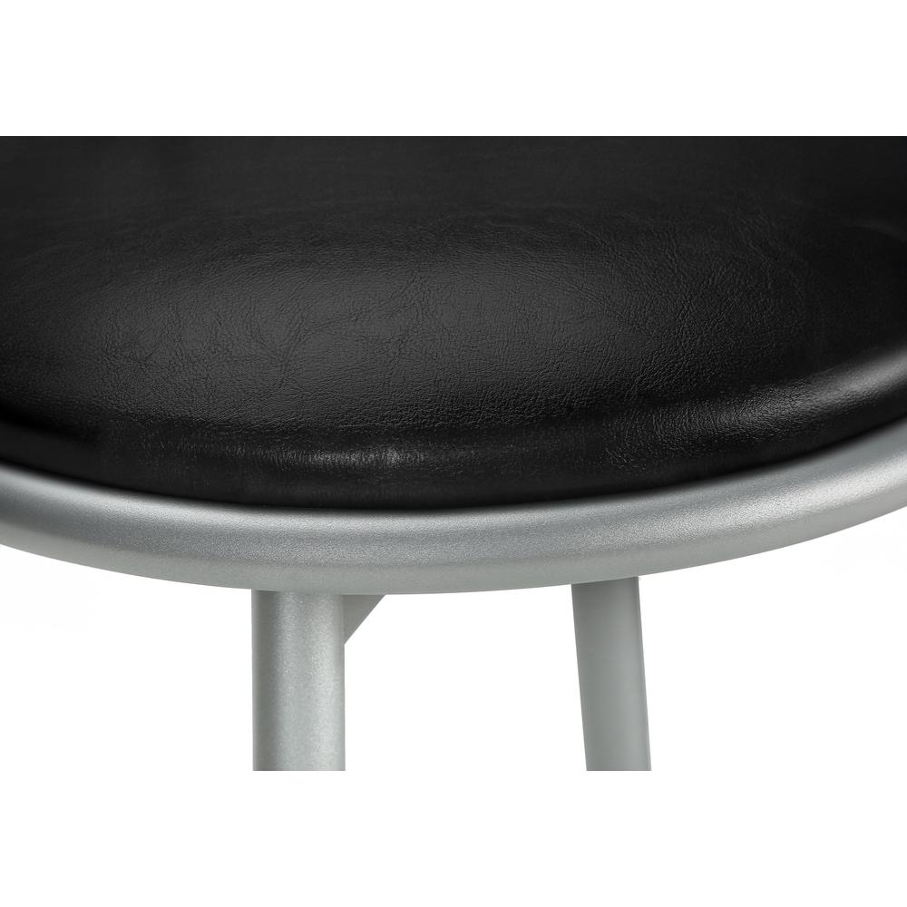 Bar Stool, Set Of 2, Swivel, Bar Height, Grey