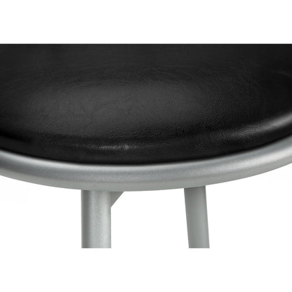 Bar Stool, Set Of 2, Swivel, Bar Height, Grey