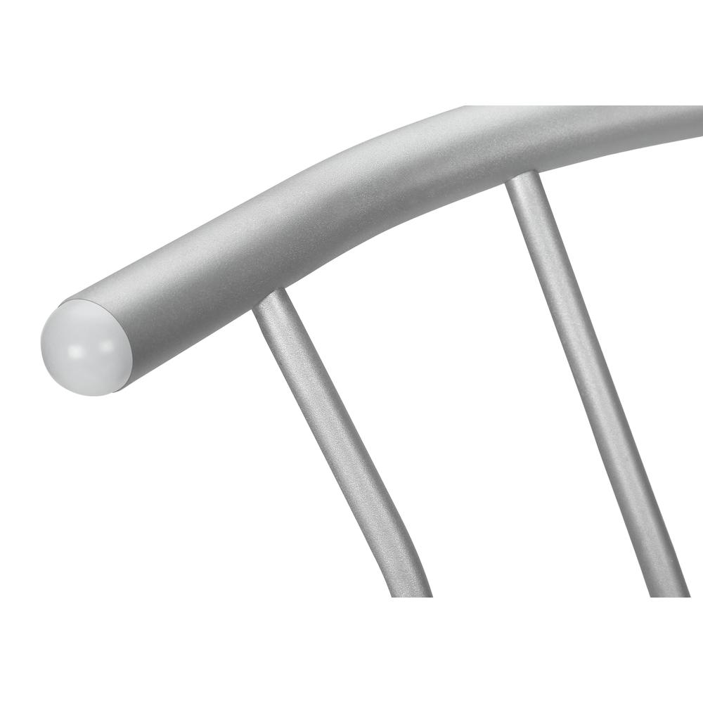 Bar Stool, Set Of 2, Swivel, Bar Height, Grey