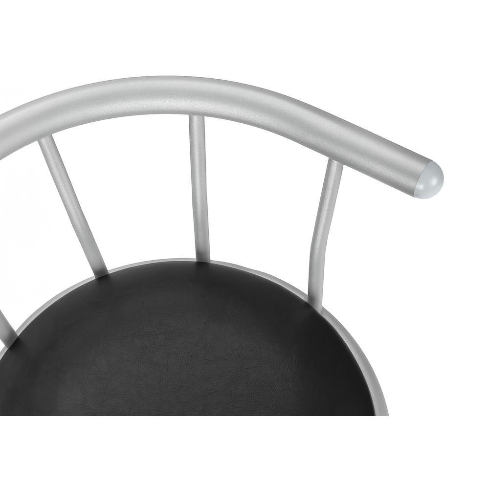 Bar Stool, Set Of 2, Swivel, Bar Height, Grey