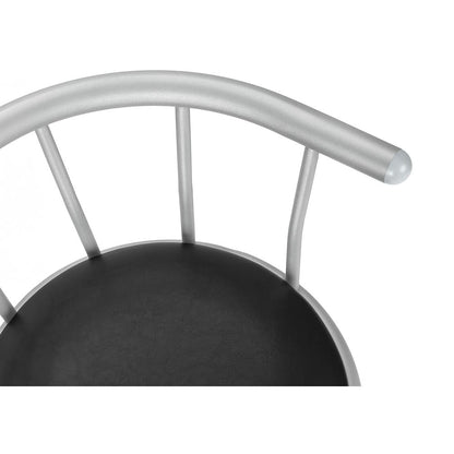 Bar Stool, Set Of 2, Swivel, Bar Height, Grey