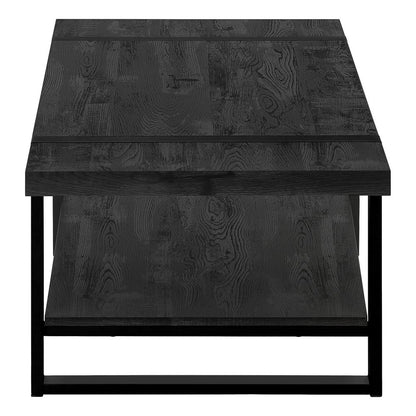 Coffee Table, Accent, Cocktail, Rectangular, Living Room, 48L, Black Laminate