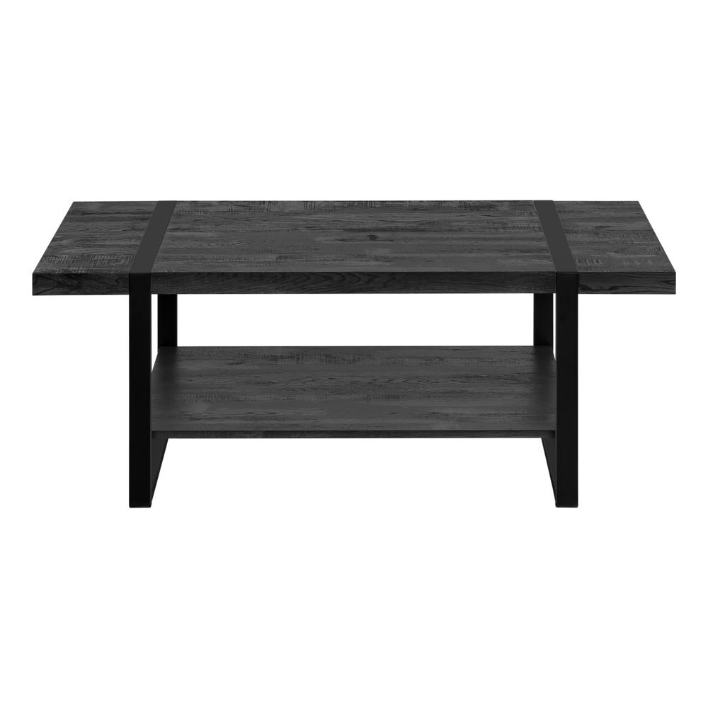 Coffee Table, Accent, Cocktail, Rectangular, Living Room, 48L, Black Laminate