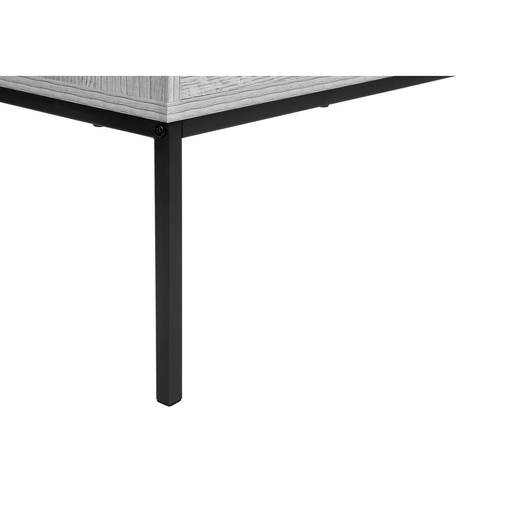 Coffee Table, 42 L, Rectangular, Cocktail, Lift-top, Grey, Black