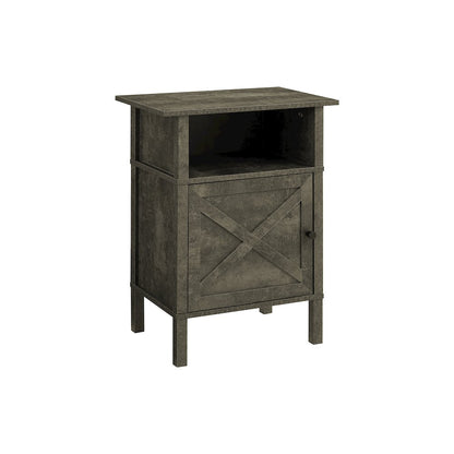 Accent Table, Small, Storage, Dark Bronze Laminate, Transitional
