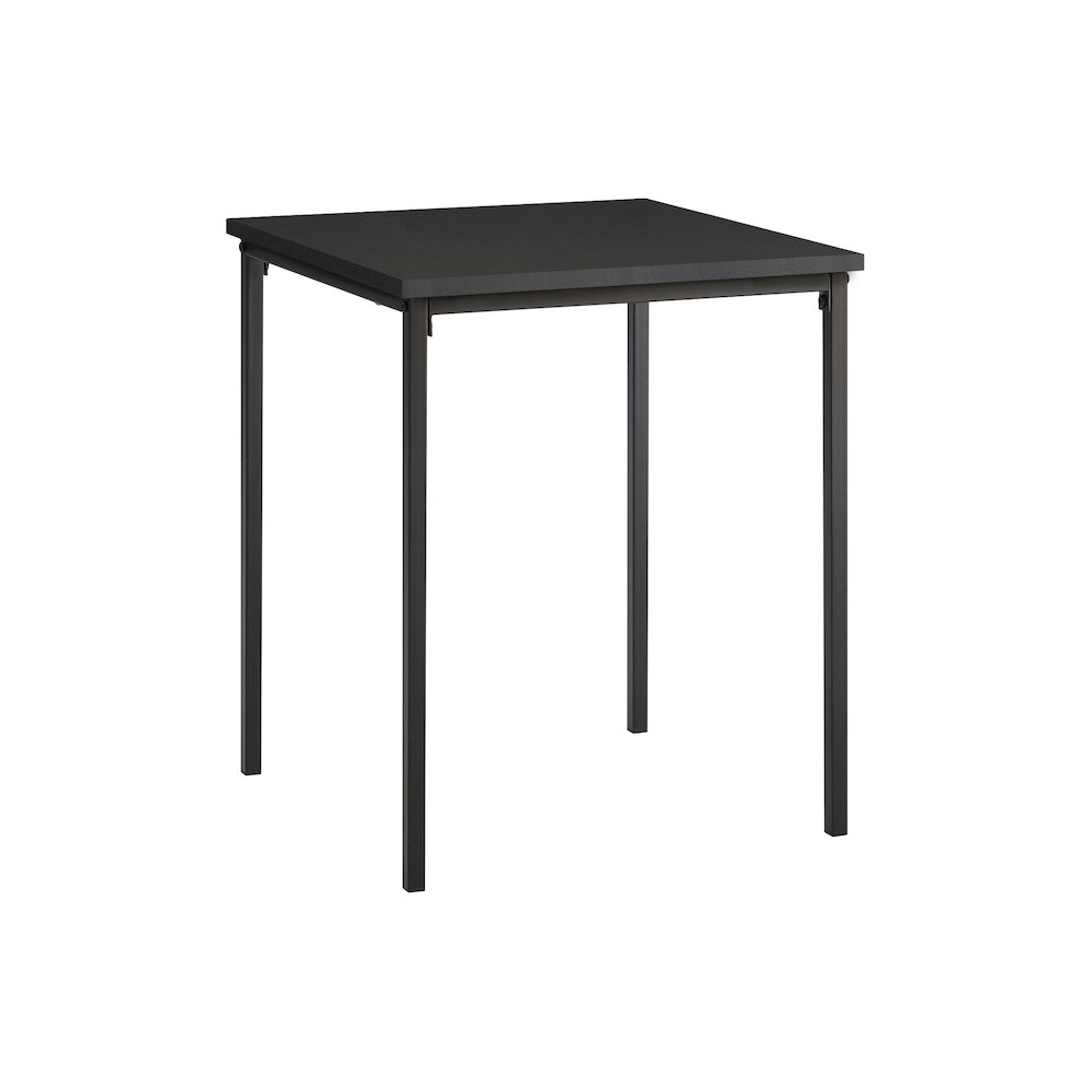 Accent Table, 22 H, Side Table, End, Small, Nightstand, Square, Black Laminate