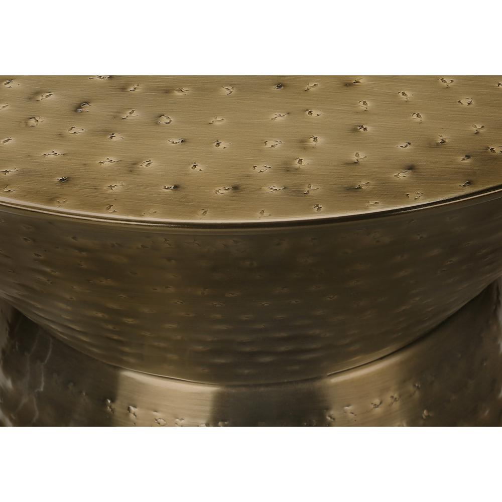 Accent Table, Drum, Side, End, Nightstand, Lamp, Living Room, Bedroom, Gold