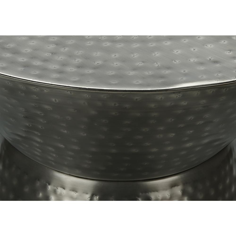 Accent Table, Drum, Side, End, Nightstand, Lamp, Living Room, Bedroom, Grey