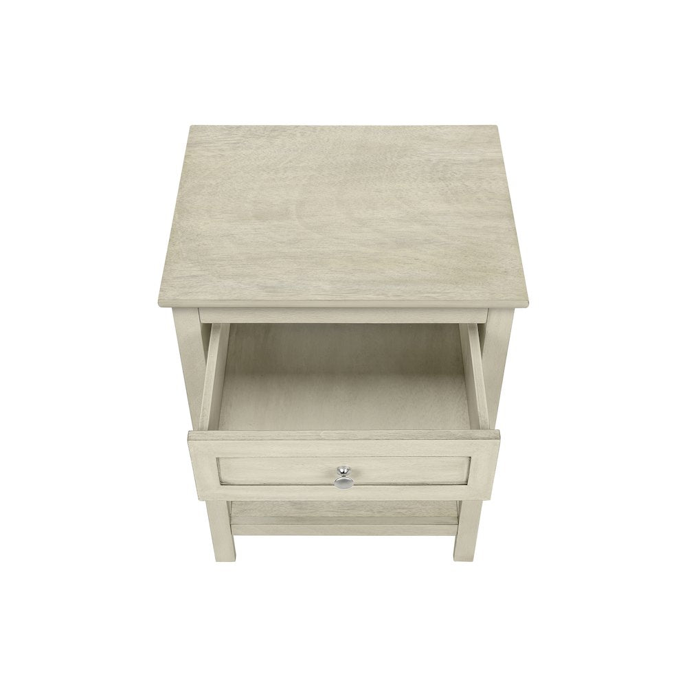 Transitional Accent Table in White color