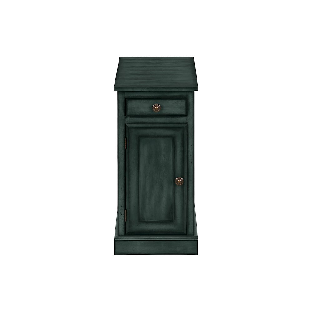 Accent Table, End, Side Table, Antique Blue Veneer, Traditional