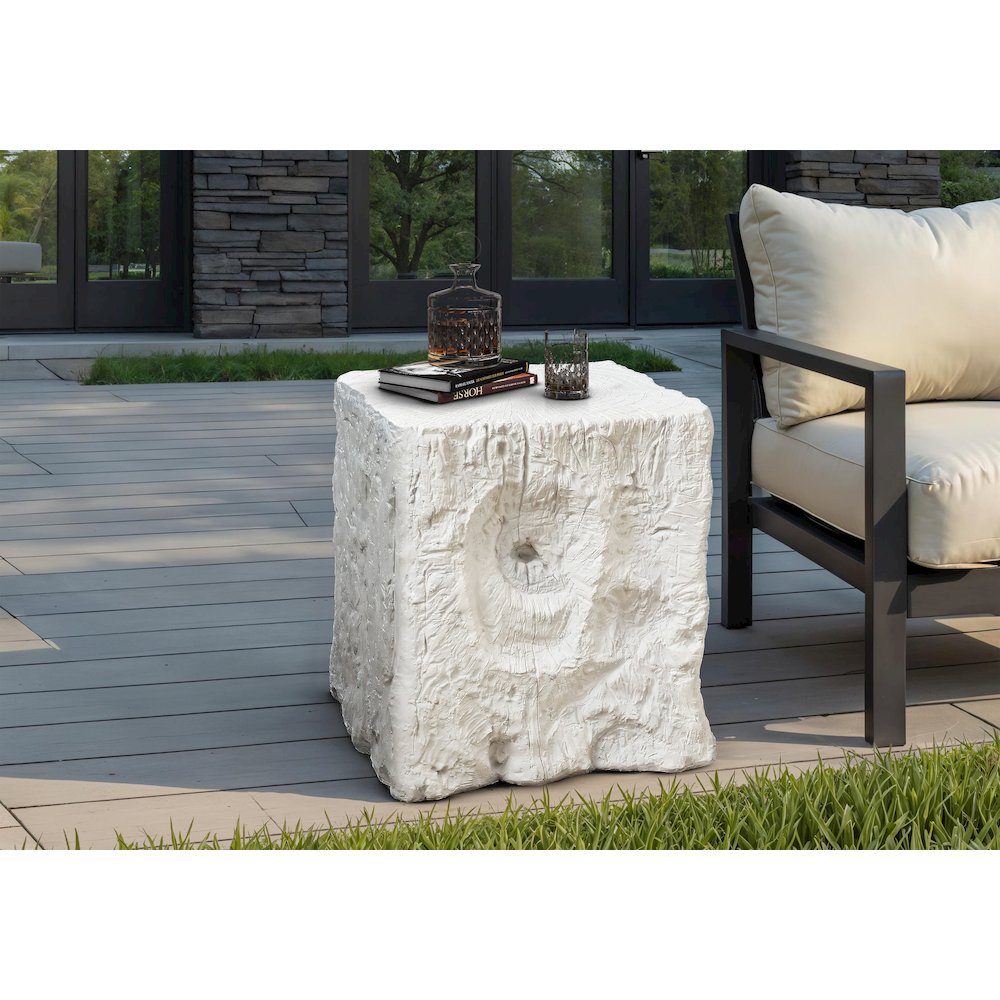 Accent Table, 25H, End, Nightstand, Side Table, Square, White, Contemporary