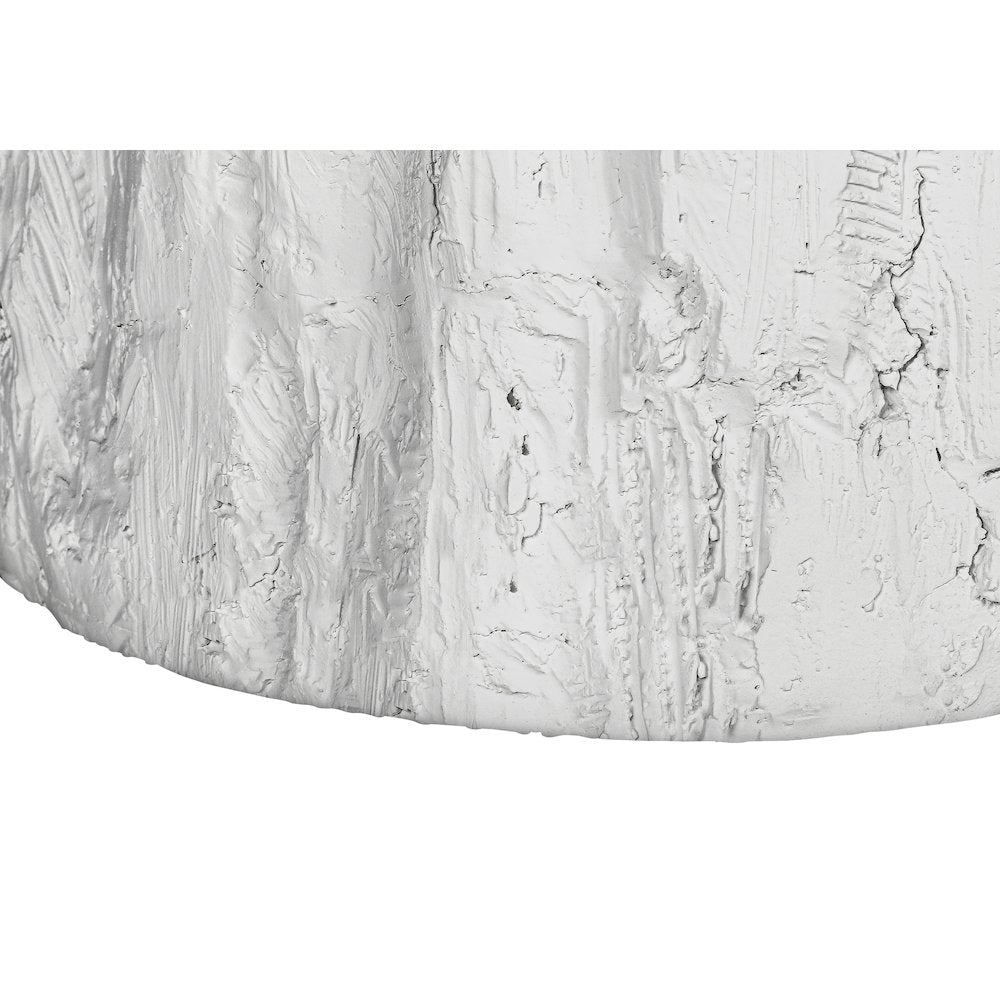 Accent Table, 25H, Drum, End, Nightstand, Round, Side Table, White, Contemporary