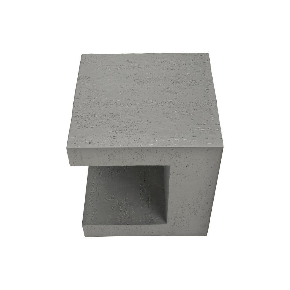 Accent Table, 25H, Side Table, Nightstand, End, Square, Grey, Contemporary