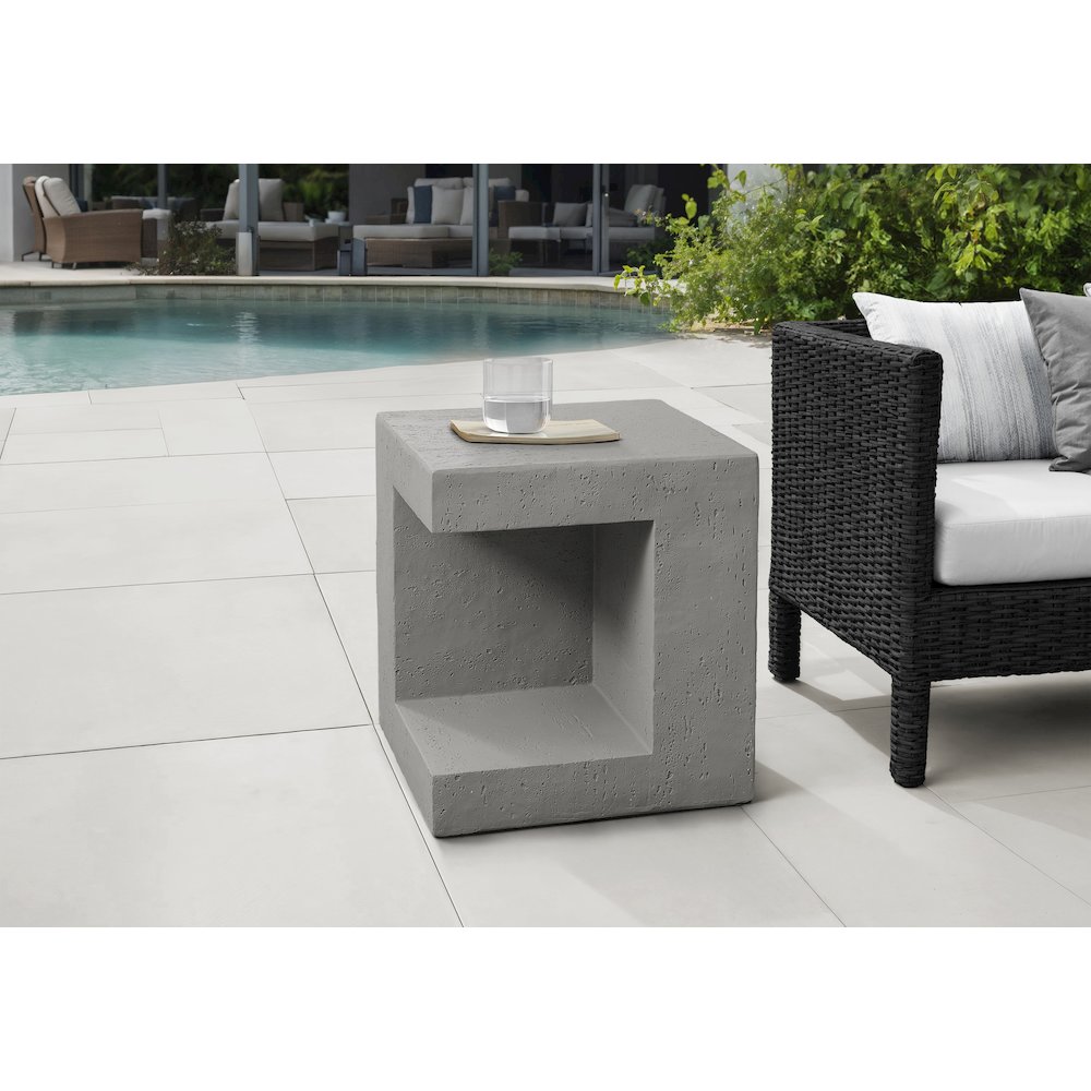 Accent Table, 25H, Side Table, Nightstand, End, Square, Grey, Contemporary