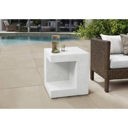 Accent Table, 25H, Side Table, Nightstand, End, Square, White, Contemporary