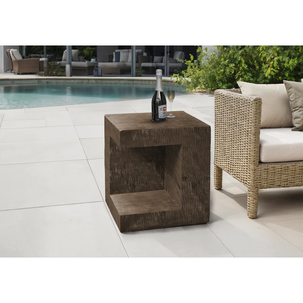 Accent Table, 25H, Side Table, Nightstand, End, Square, Walnut, Contemporary
