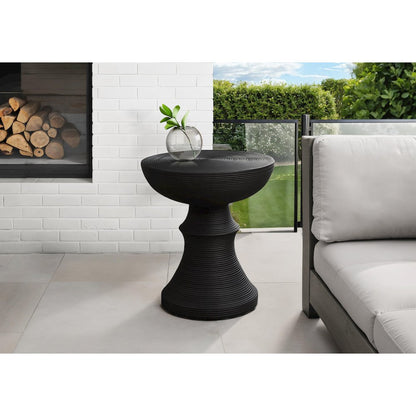 Accent Table, 25H, Side Table, End, Nightstand, Round, Black, Contemporary