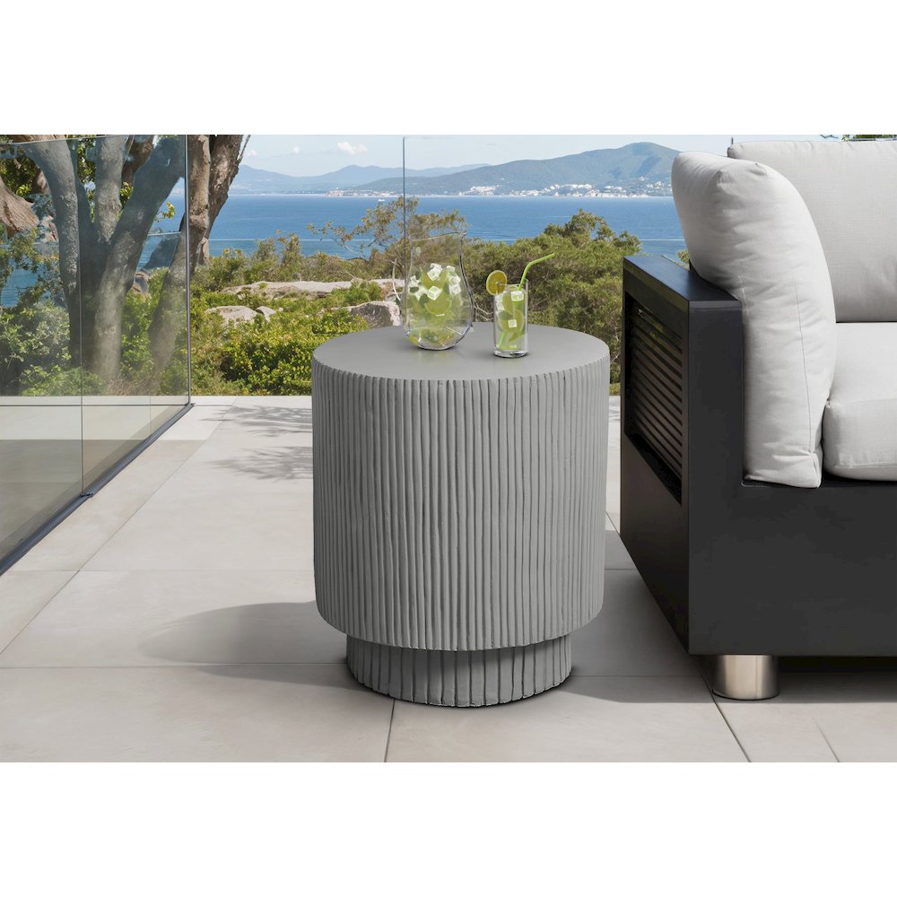 Accent Table, 25H, End, Nightstand, Round, Side Table, Grey, Contemporary