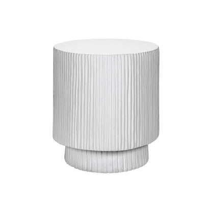Accent Table, 25H, End, Nightstand, Round, Side Table, White, Contemporary