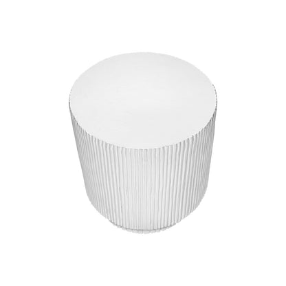 Accent Table, 25H, End, Nightstand, Round, Side Table, White, Contemporary