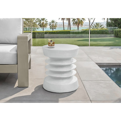 Accent Table, 25H, Side Table, End, Nightstand, Round, White, Contemporary