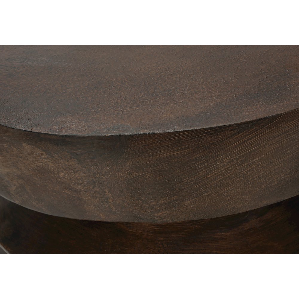 Accent Table, 25H, Side Table, End, Nightstand, Round, Walnut, Contemporary