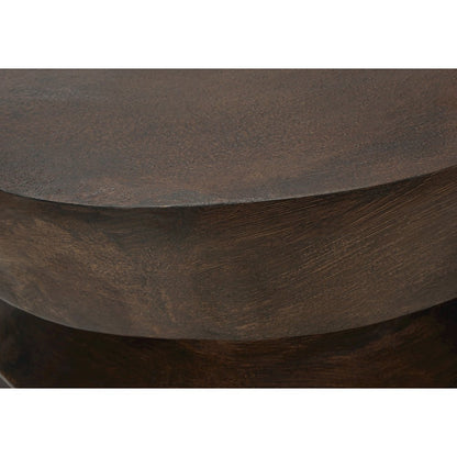 Accent Table, 25H, Side Table, End, Nightstand, Round, Walnut, Contemporary