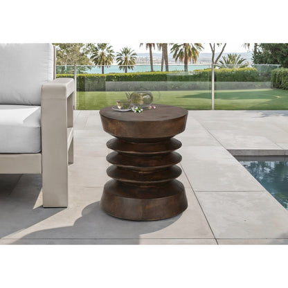 Accent Table, 25H, Side Table, End, Nightstand, Round, Walnut, Contemporary
