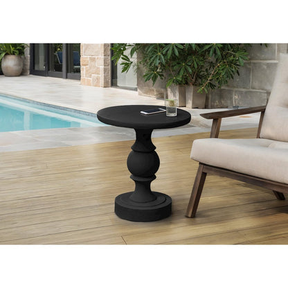 Accent Table, 25H, End, Nightstand, Round, Side Table, Black, Transitional