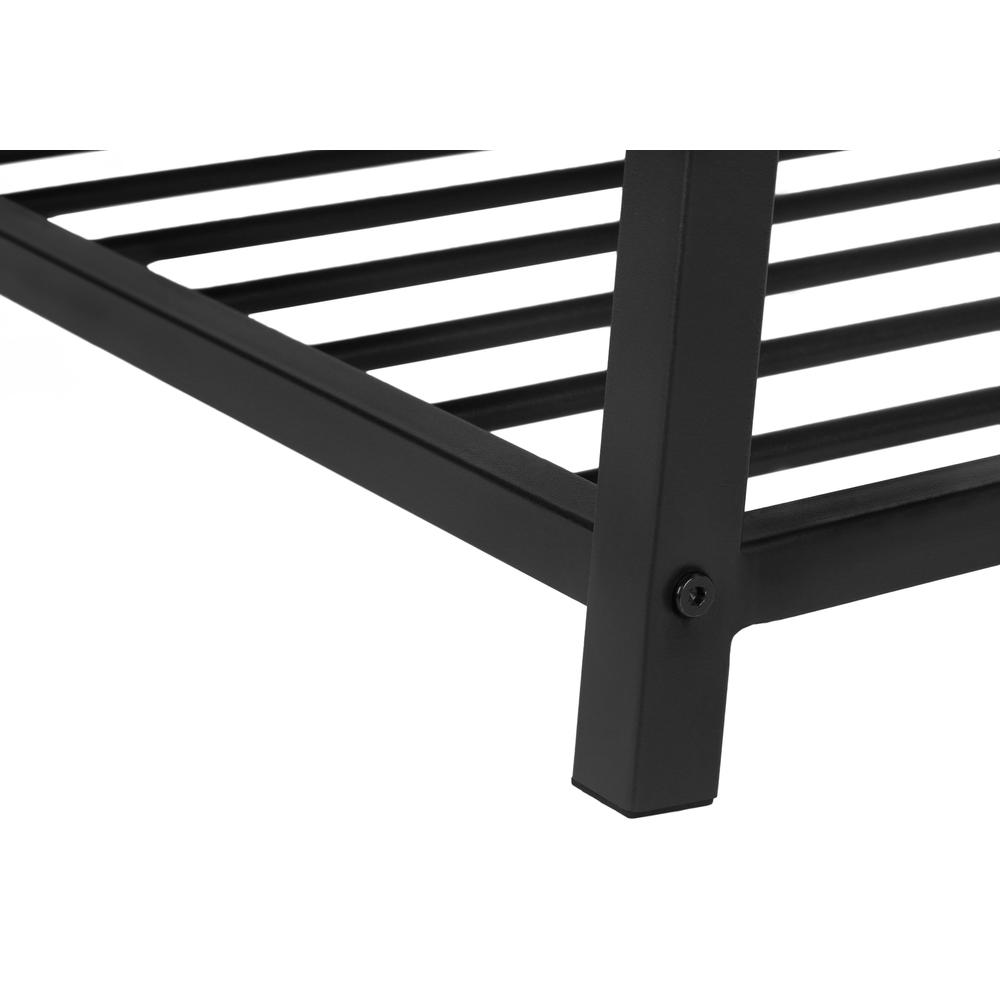 Bench, Entryway, Hallway, Storage, 42 Rectangular, Grey Laminate, Black