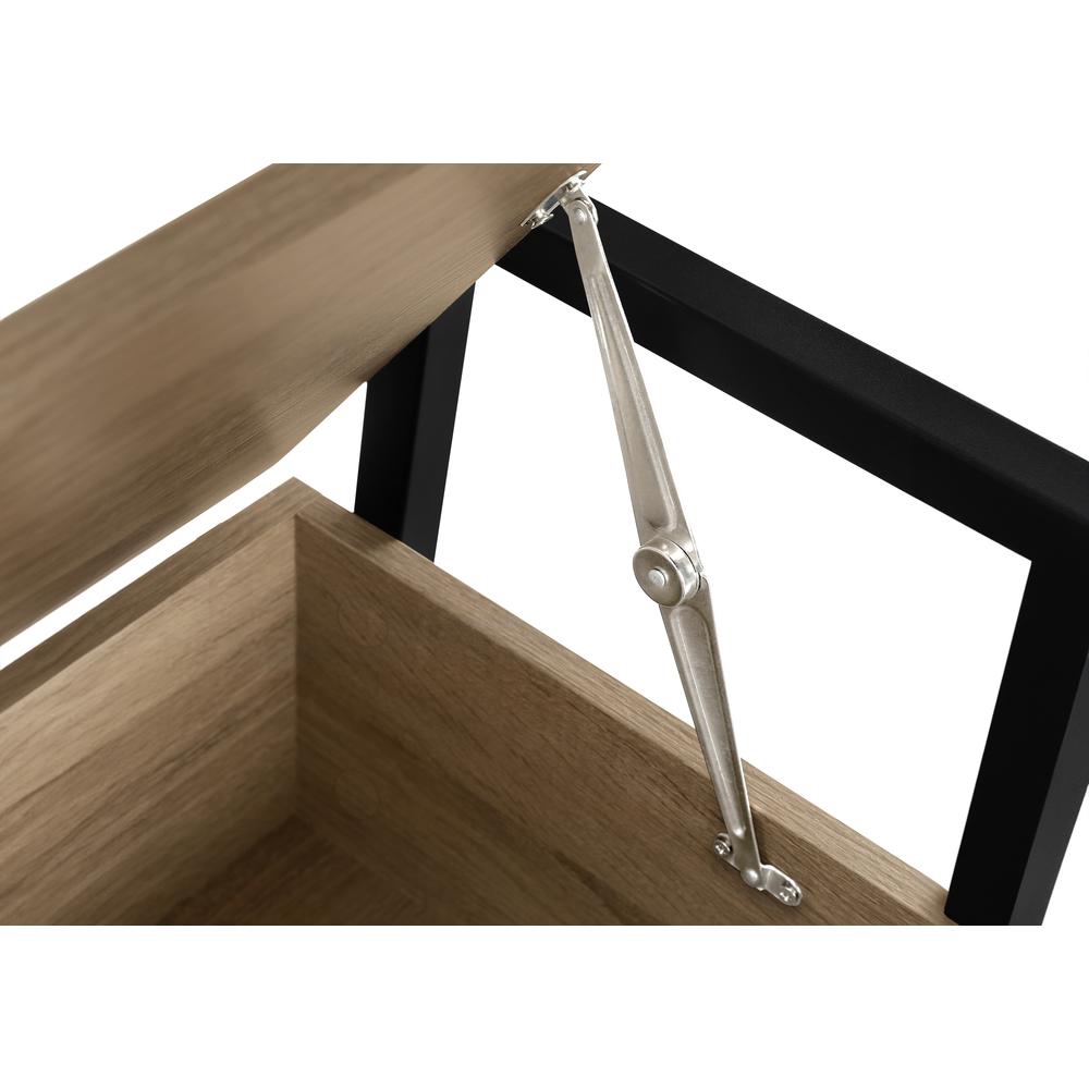 Bench, Entryway, Hallway, Storage, 42 Rectangular, Brown Laminate, Black