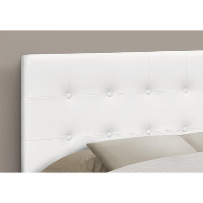 Bed, Headboard Only, Full Size, Bedroom, Upholstered, White Leather Look