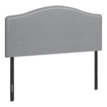 Bed, Headboard Only, Queen Size, Bedroom, Upholstered, Grey Leather Look