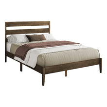 Bed, Queen Size Walnut Wood Frame, Contemporary, Modern