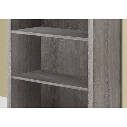 Bookshelf, Bookcase, Etagere, 5 Tier, 48H, Office, Bedroom, Brown Laminate