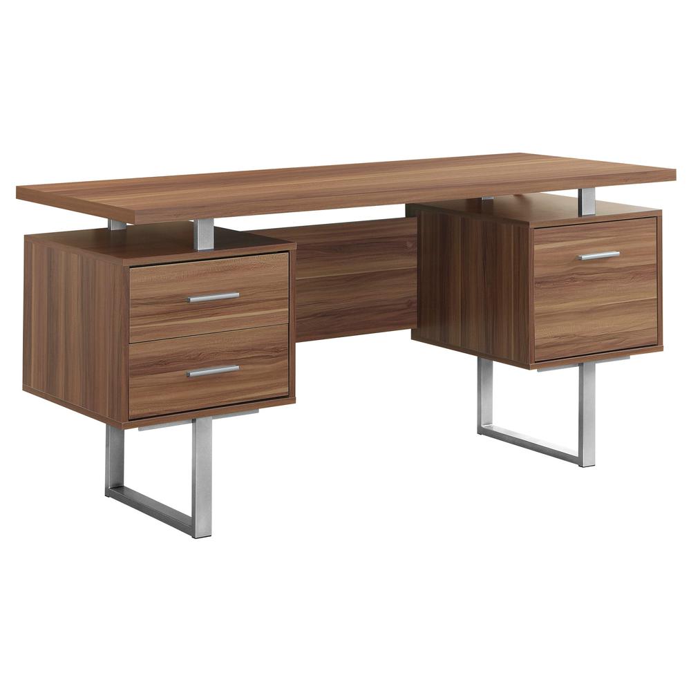 Computer Desk, Home Office, Laptop, Left, Right Set-up, Storage Drawers, 60L