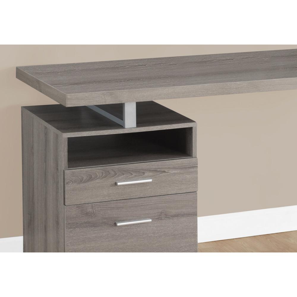 Computer Desk, Home Office, Laptop, Left, Right Set-up, Storage Drawers, 60L