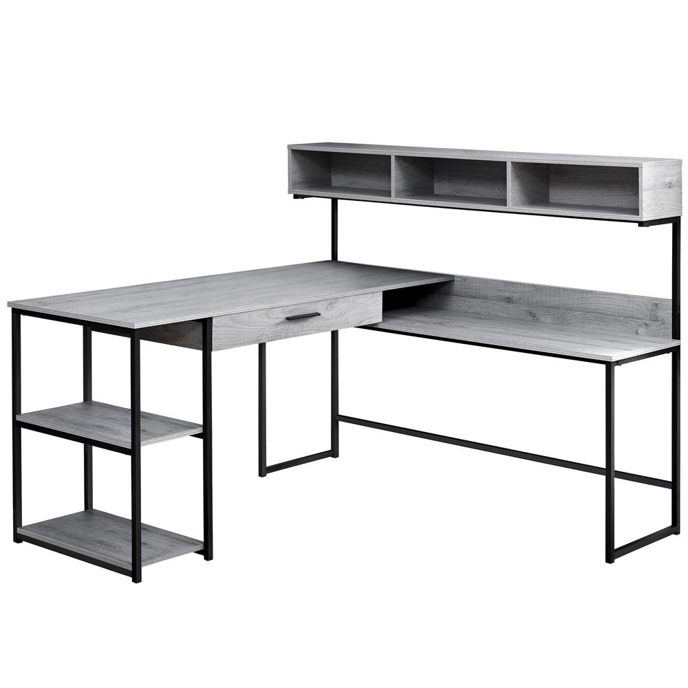 Computer Desk, Home Office, Corner, Storage Drawers, L Shape, Work, Laptop