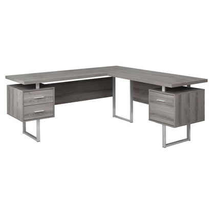 Computer Desk, Home Office, Corner, Left, Right Set-up, Storage Drawers, 70L