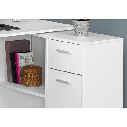 Computer Desk, Home Office, Corner, Storage Drawers, 46L, L Shape, Work